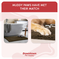 My Doggy Place mat is washer-safe for quick cleanup after muddy adventures.