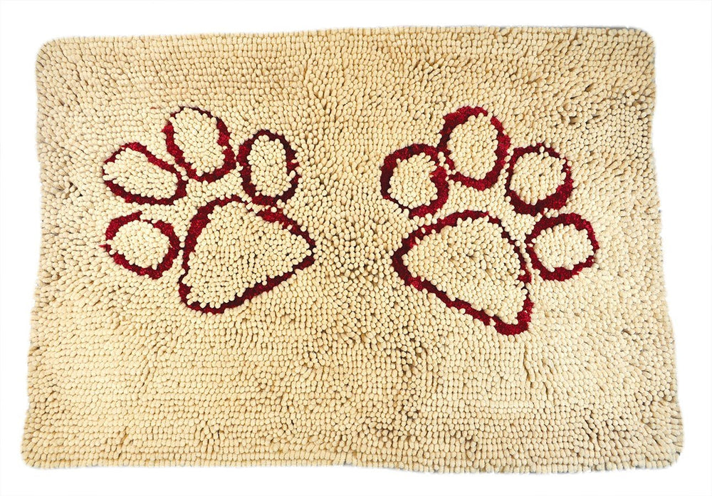 My Doggy Place microfiber dog mat with non-slip back prevents slips on muddy paws.