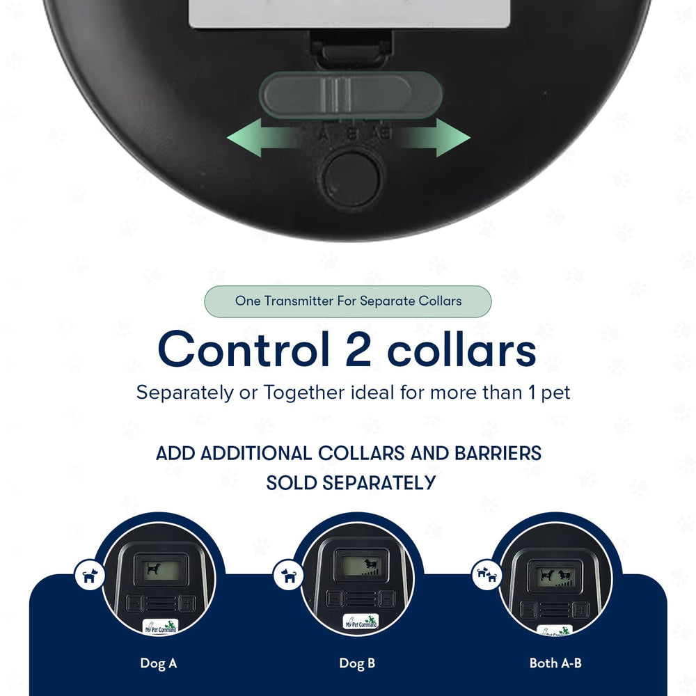 My Pet Command flexible boundary radius setup illustrates customizable indoor area control.