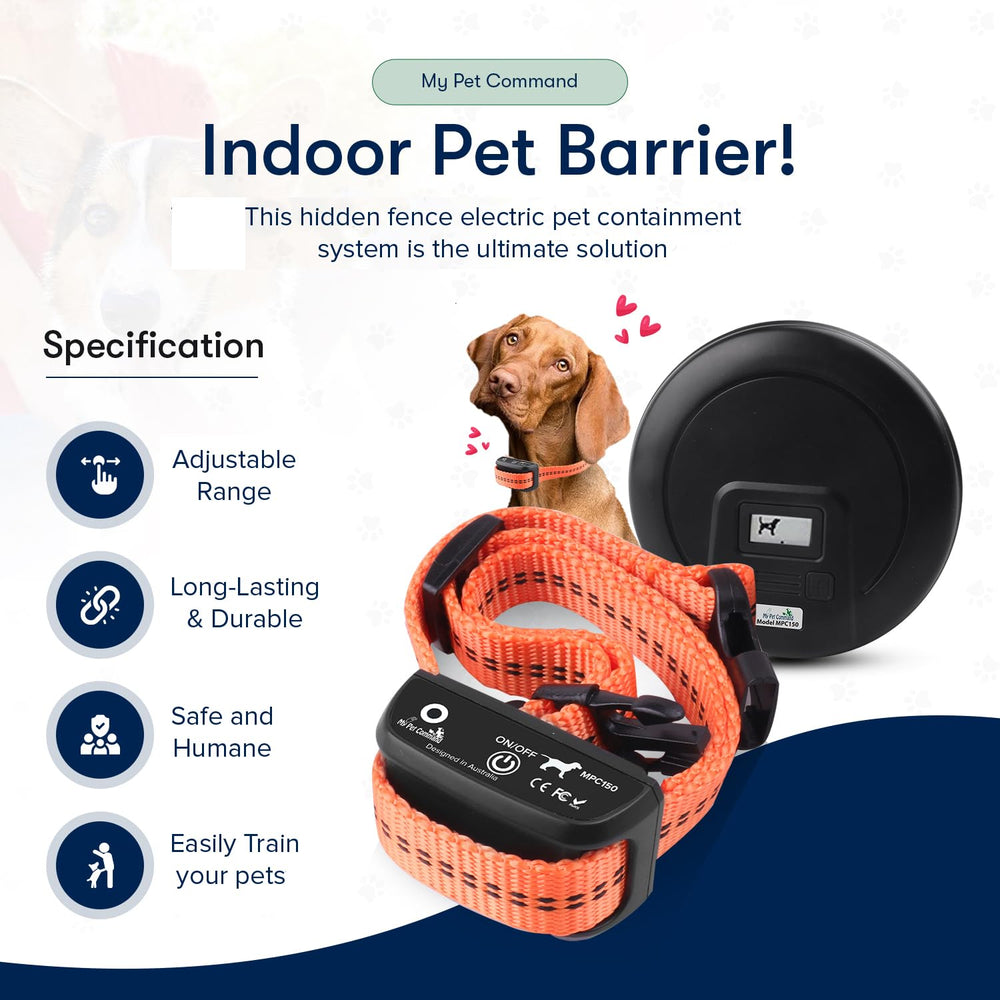 My Pet Command rechargeable training collars enable cordless use for seamless indoor training sessions.