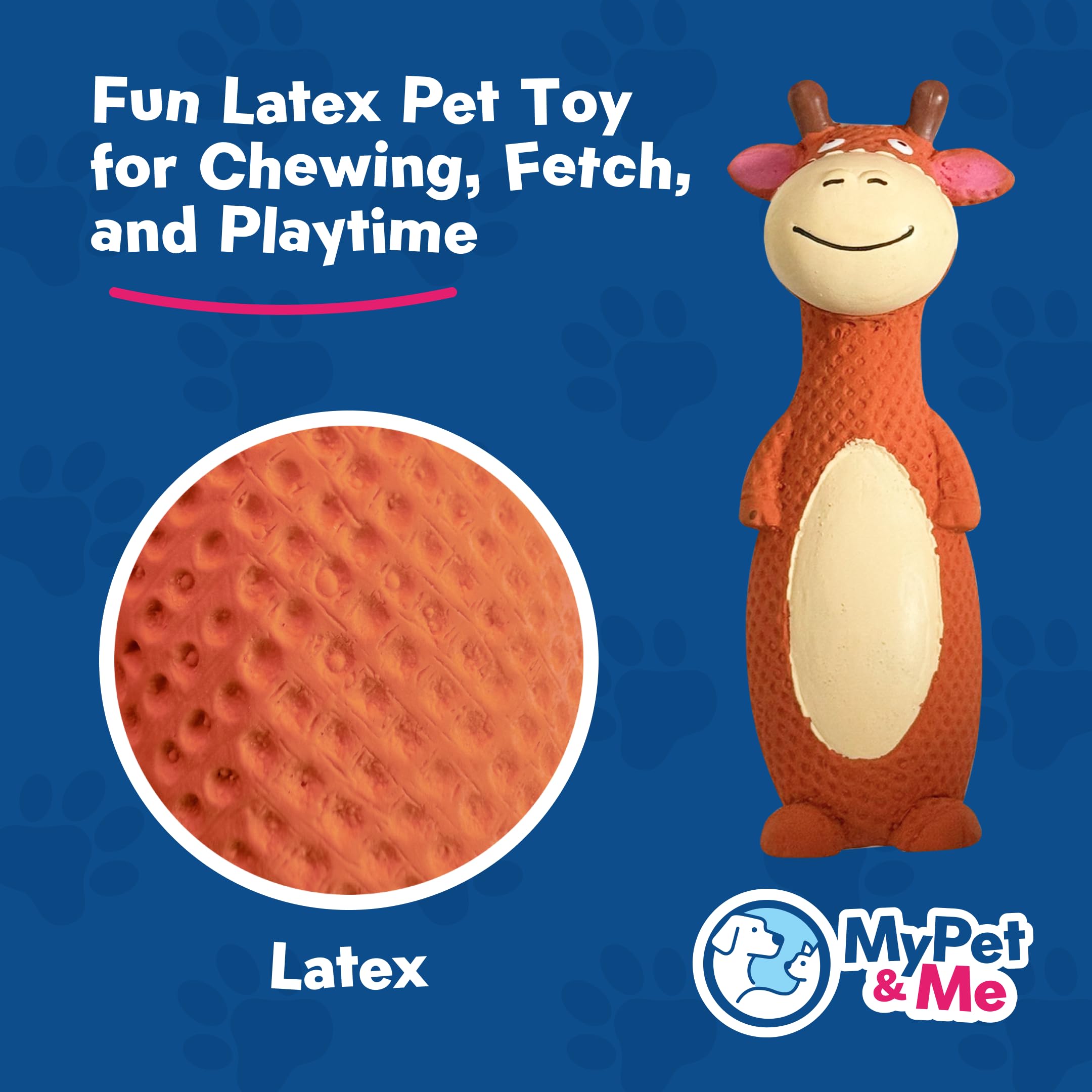 My Pet & Me cow-design toy, orange accent, 6in, adds playful charm.