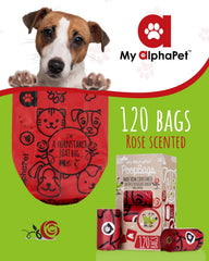 My AlphaPet unscented refill rolls show eight-roll packaging for on-the-go use