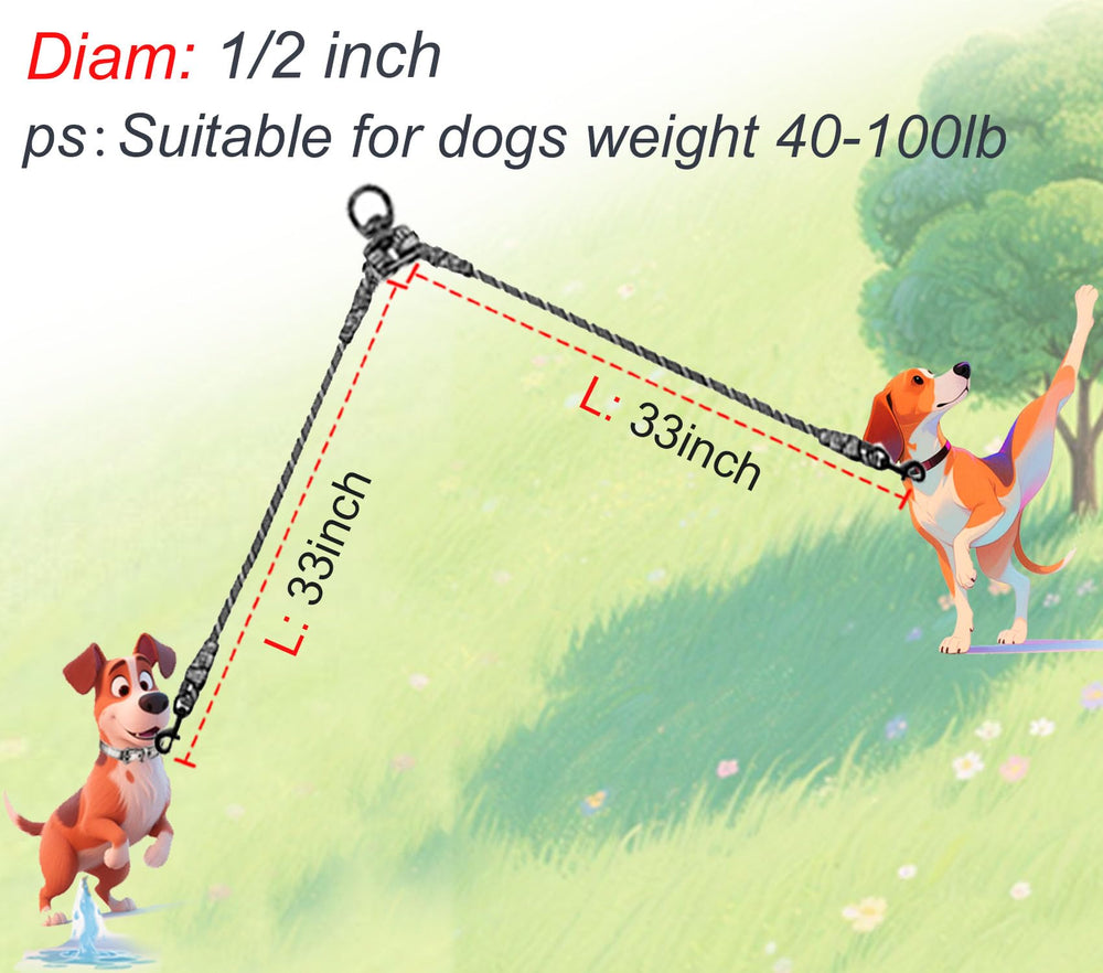 Mycicy half-inch diameter coupler showing rugged build for reliable two-dog walks.