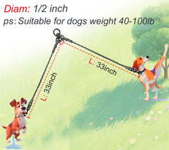 Mycicy half-inch diameter coupler showing rugged build for reliable two-dog walks.