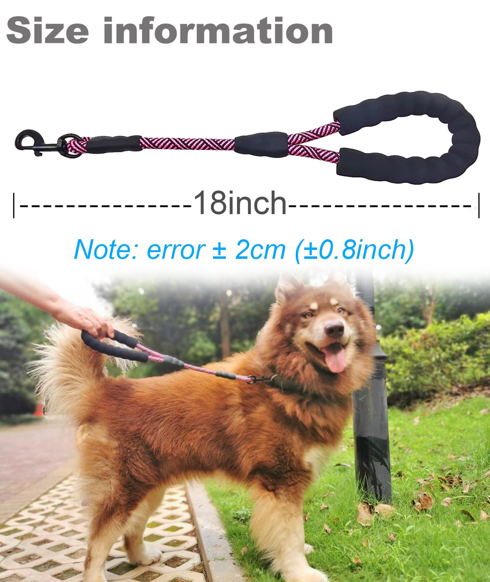 Mycicy leash close-up showing padded grip for comfortable daily walking.