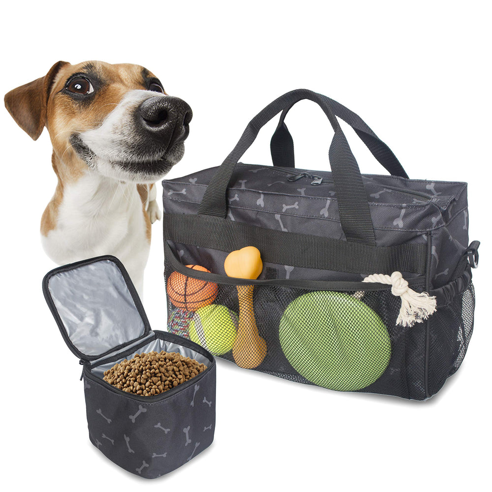 MYDAYS dog travel bag main compartment keeping pet essentials organized on trips.