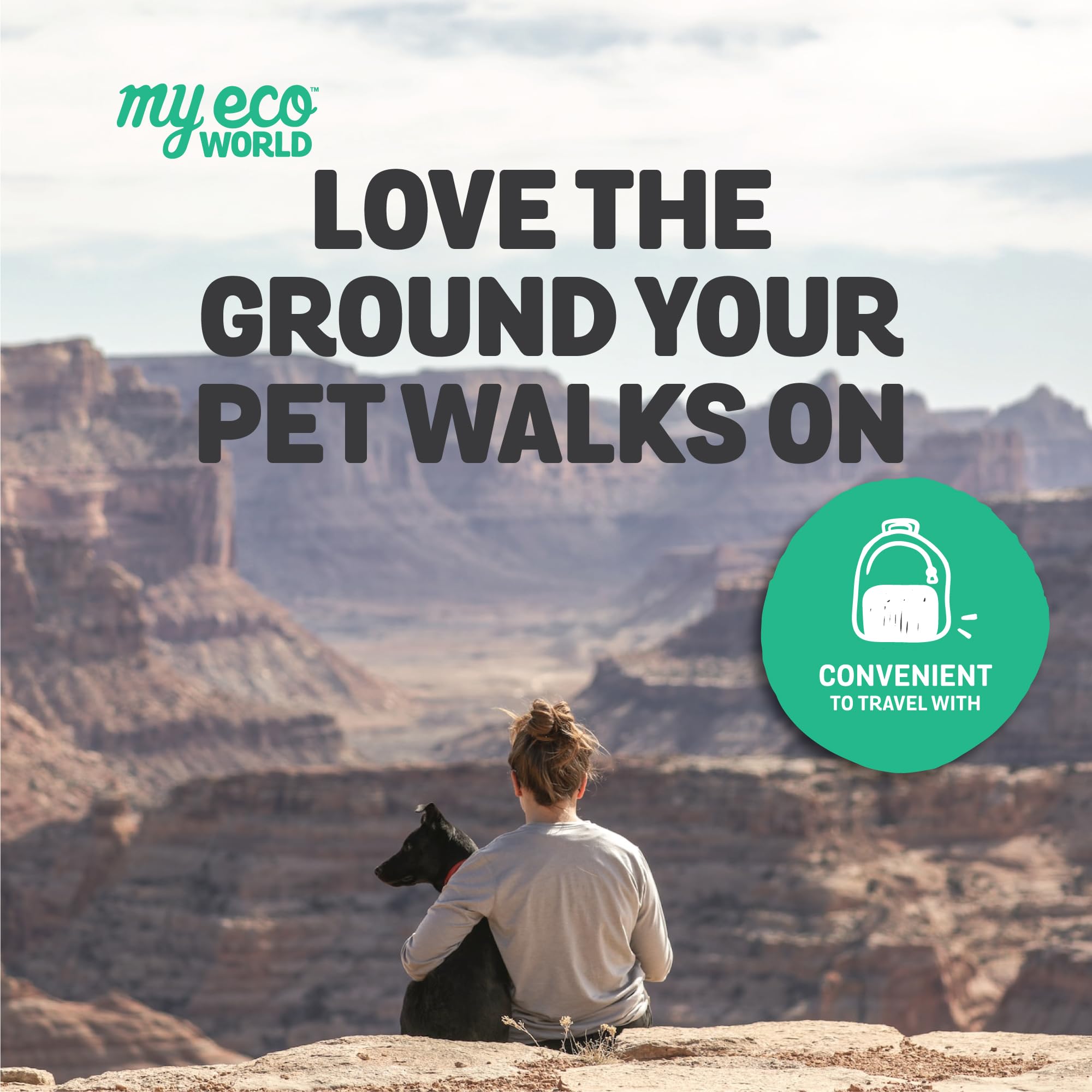 MyEcoWorld 30-percent corn compostable materials highlighted in packaging.