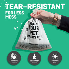MyEcoWorld leak-proof unscented bags shown preventing odor and leaks.