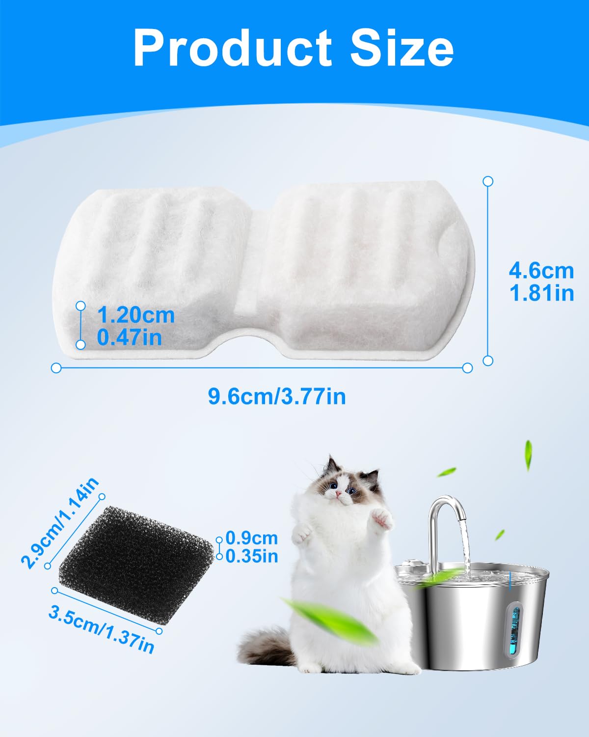 MyfatBOSS cat-fountain-74oz-2-2l-compatible image demonstrates precise-fit compatibility.