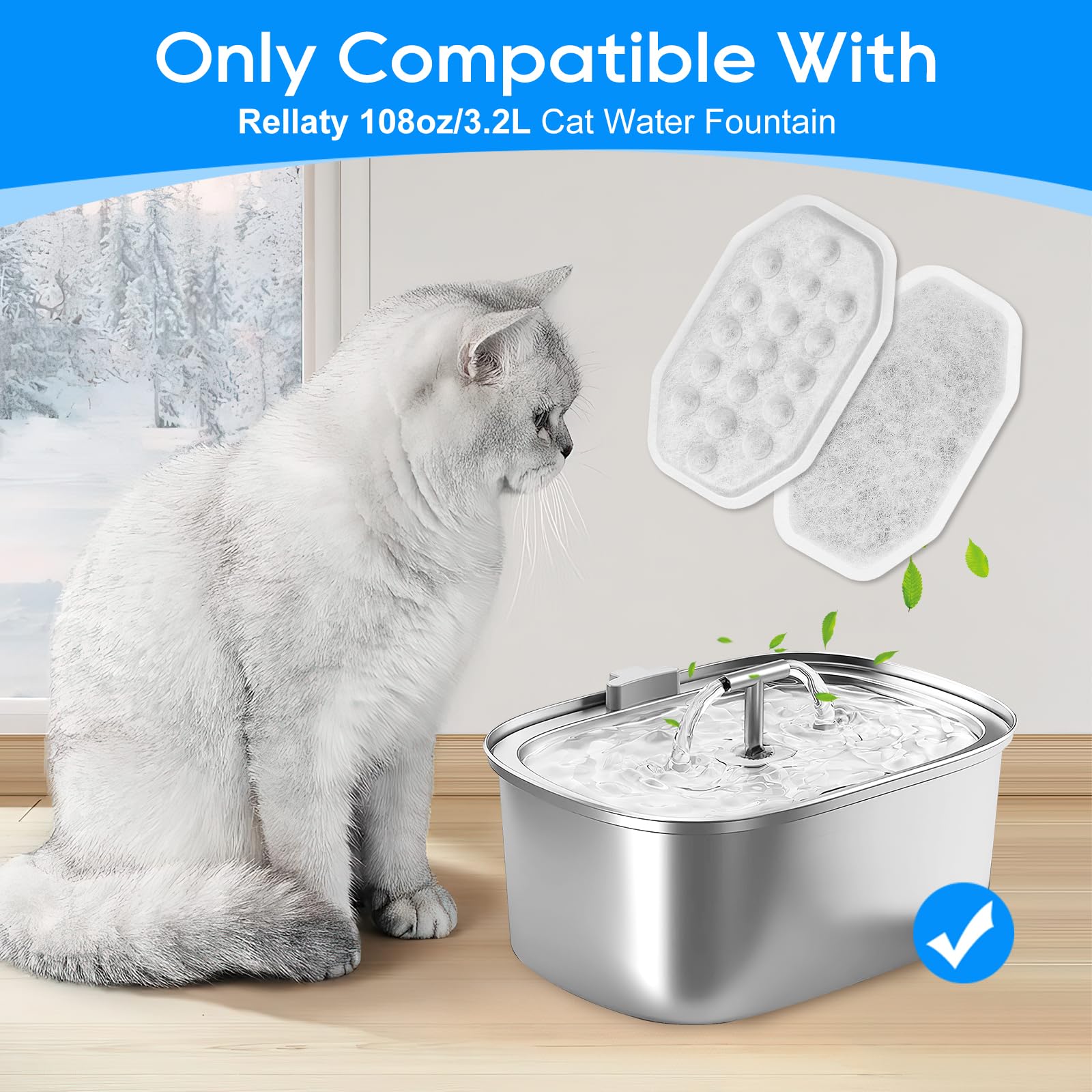 MyfatBOSS cat fountain replacement sealed packs for quick setup