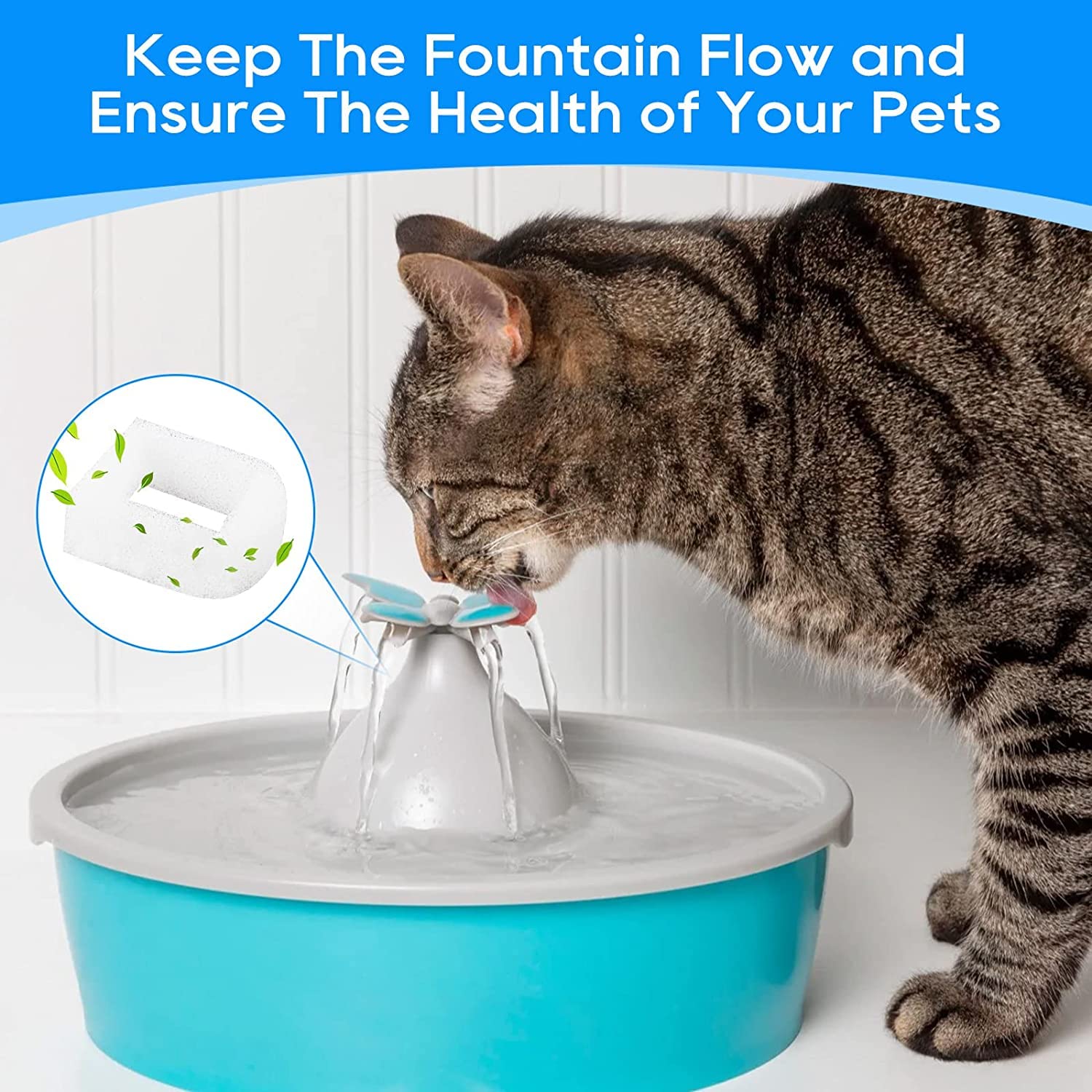 MyfatBOSS dog and cat drinking from fountain demonstrates easy access to fresh water.