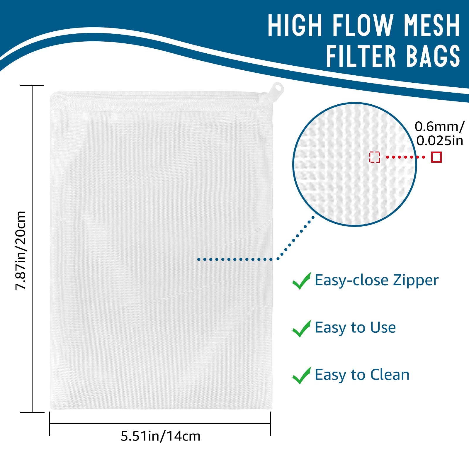 MyfatBOSS extra-fine bag promotes clear water in flowing filtration.