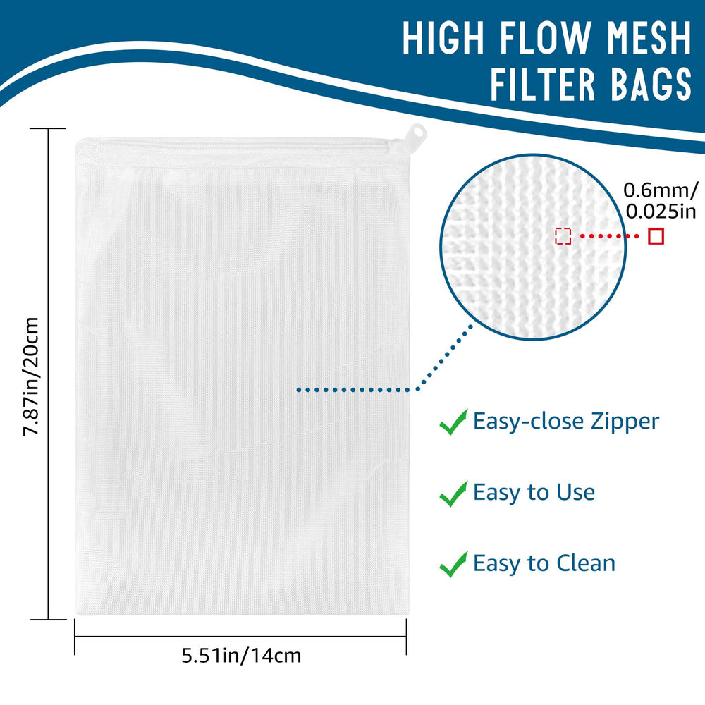 MyfatBOSS extra-fine bag promotes clear water in flowing filtration.