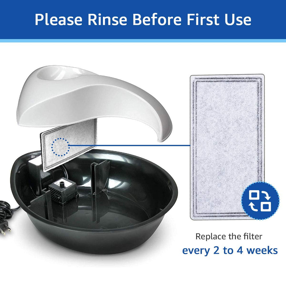 MyfatBOSS filter reduces hair and debris buildup in fountains.