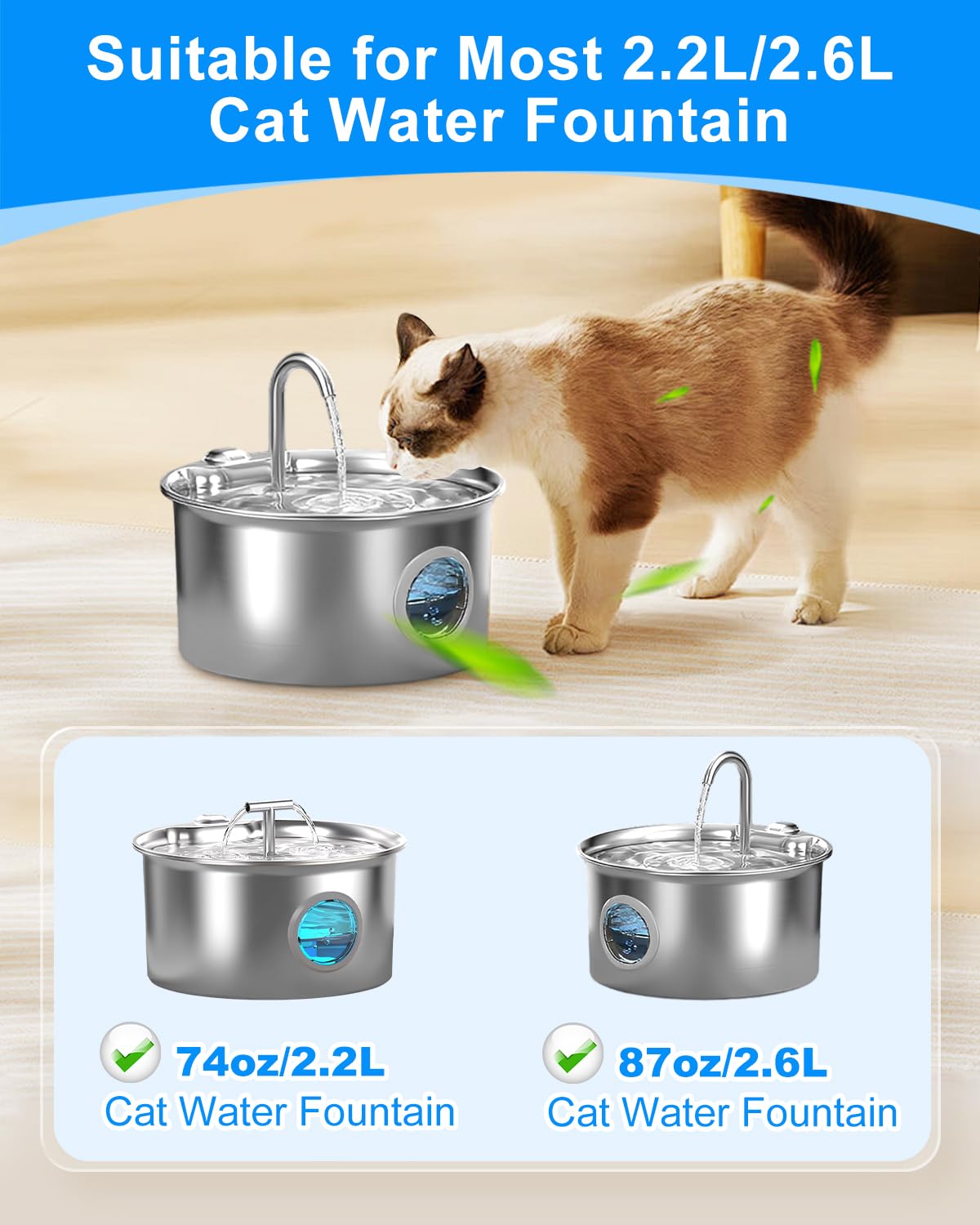 MyfatBOSS foam-filter-closeup shows gentle filtration for fresher fountain water.