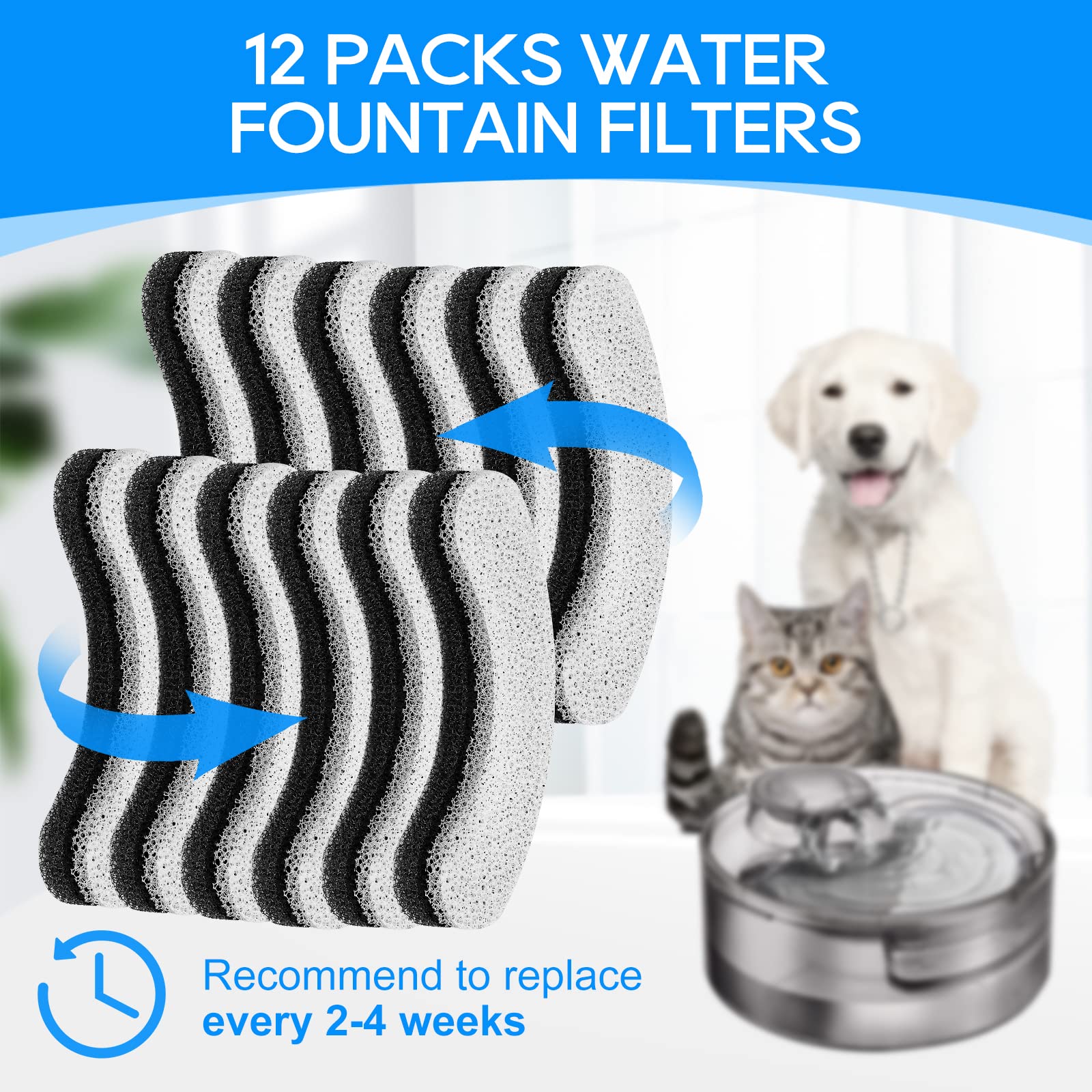 MyfatBOSS pet water filter soaked and rinsed for clean, safe water.