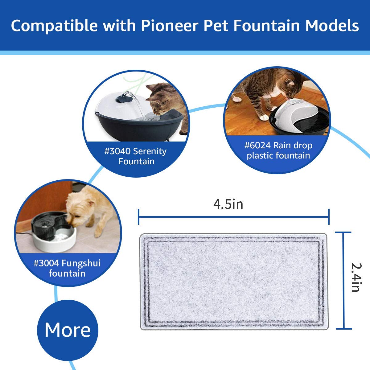 MyfatBOSS Fung Shui-compatible filter fits the fountain, helping keep water fresher.