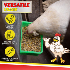 My Favorite Chicken chicken cage cup 27oz waterer-in-cage green: easy quick-mount for small birds.