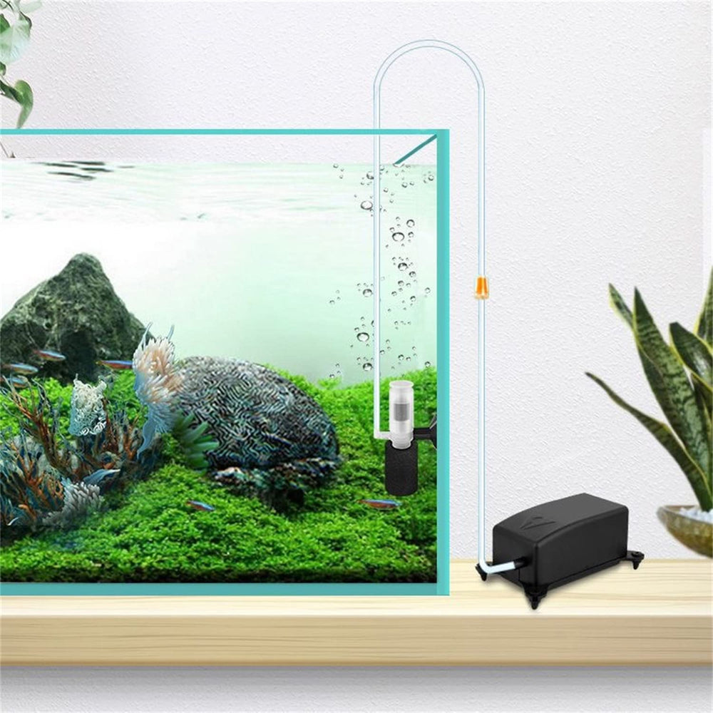 myfole mini aquarium filter side view highlights compact design for desktop setups