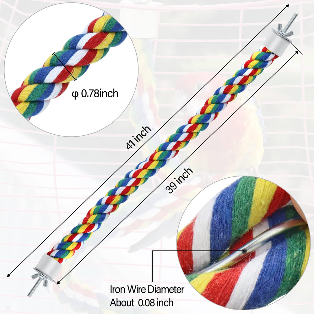 Mygeromon bird rope perch 2 cm width delivers a comfortable, secure grip.