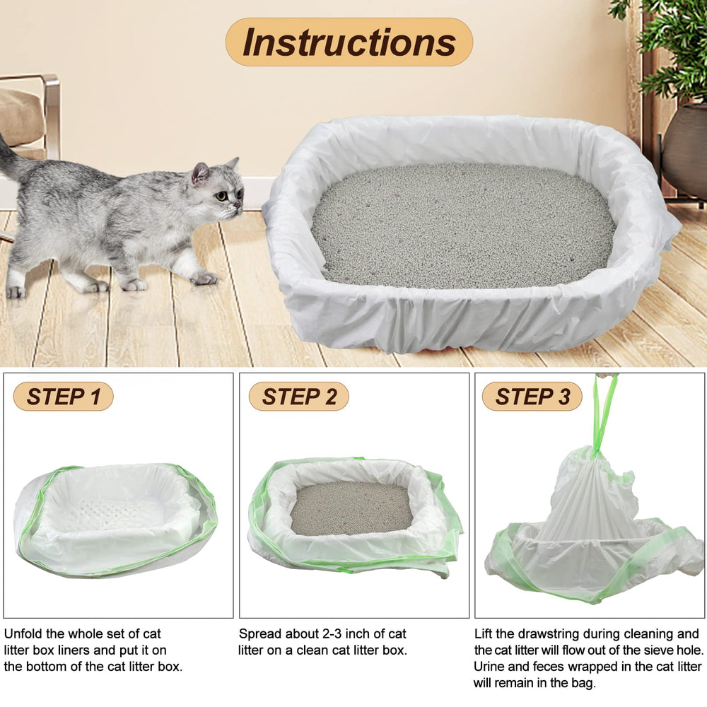 Mygeromon liner in use shows 31x18 inch fit for standard boxes.