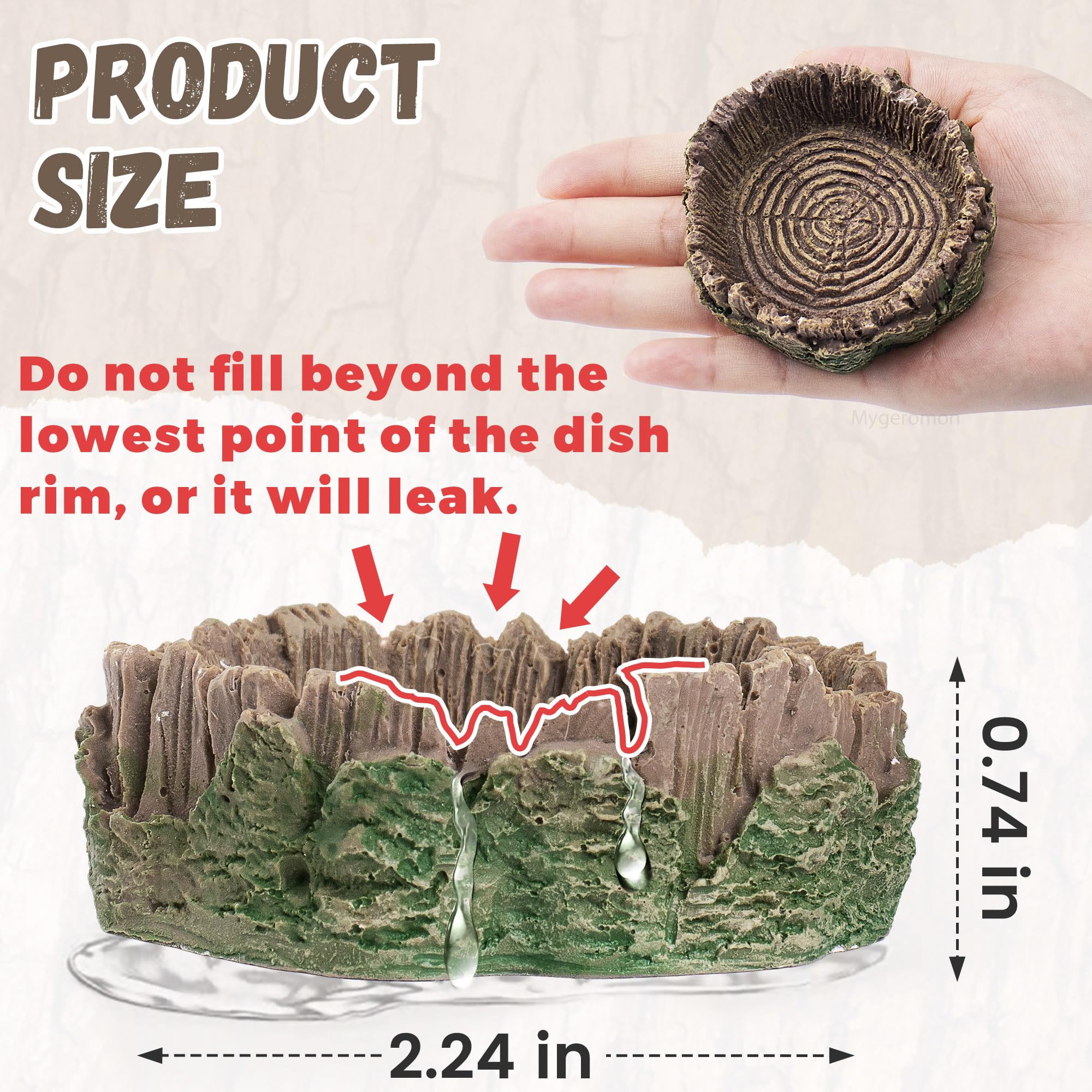 Mygeromon tank-friendly compact dish-fit illustrating easy placement and tidy tank aesthetics.