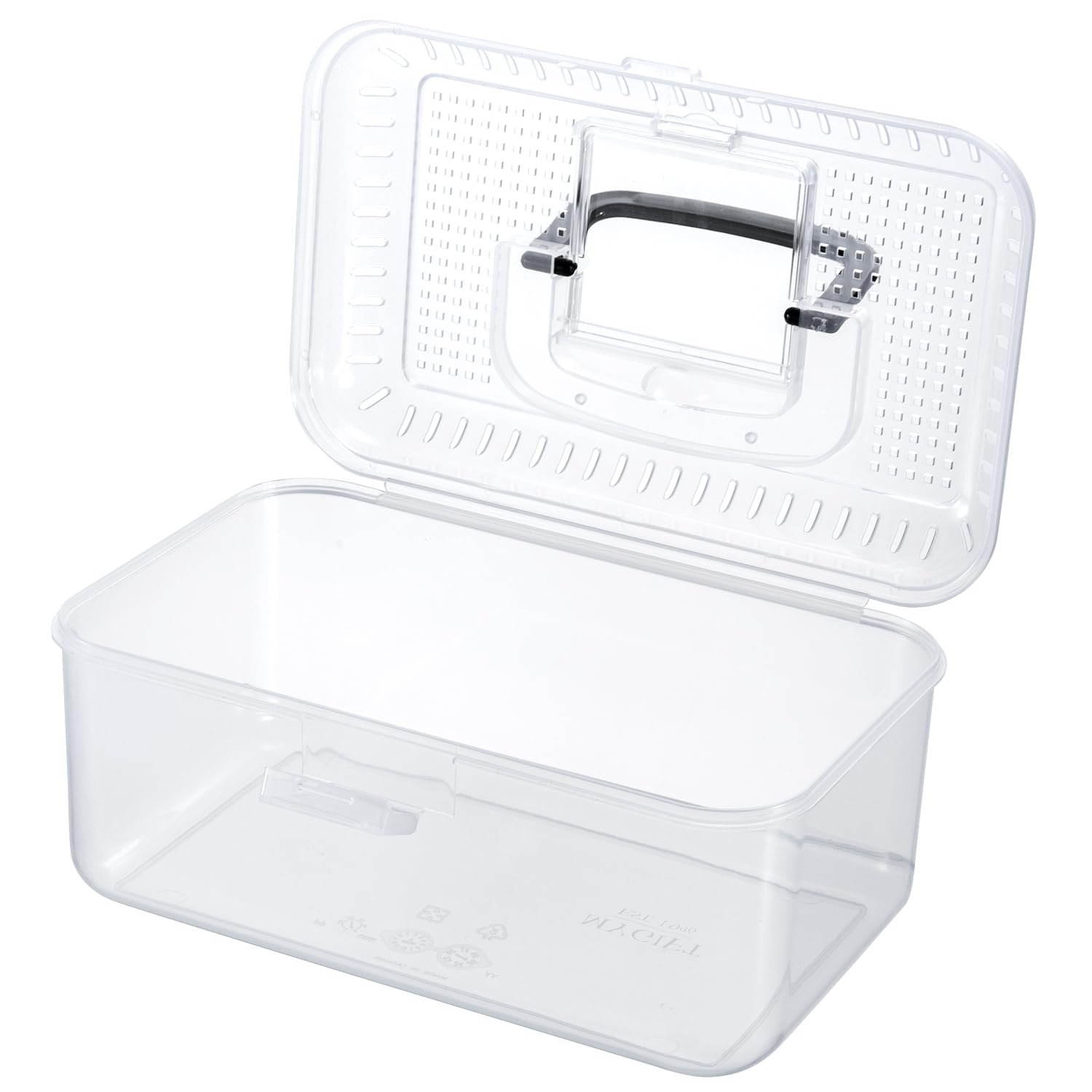 MyGift reptile carrier terrarium folded handle ready for transport