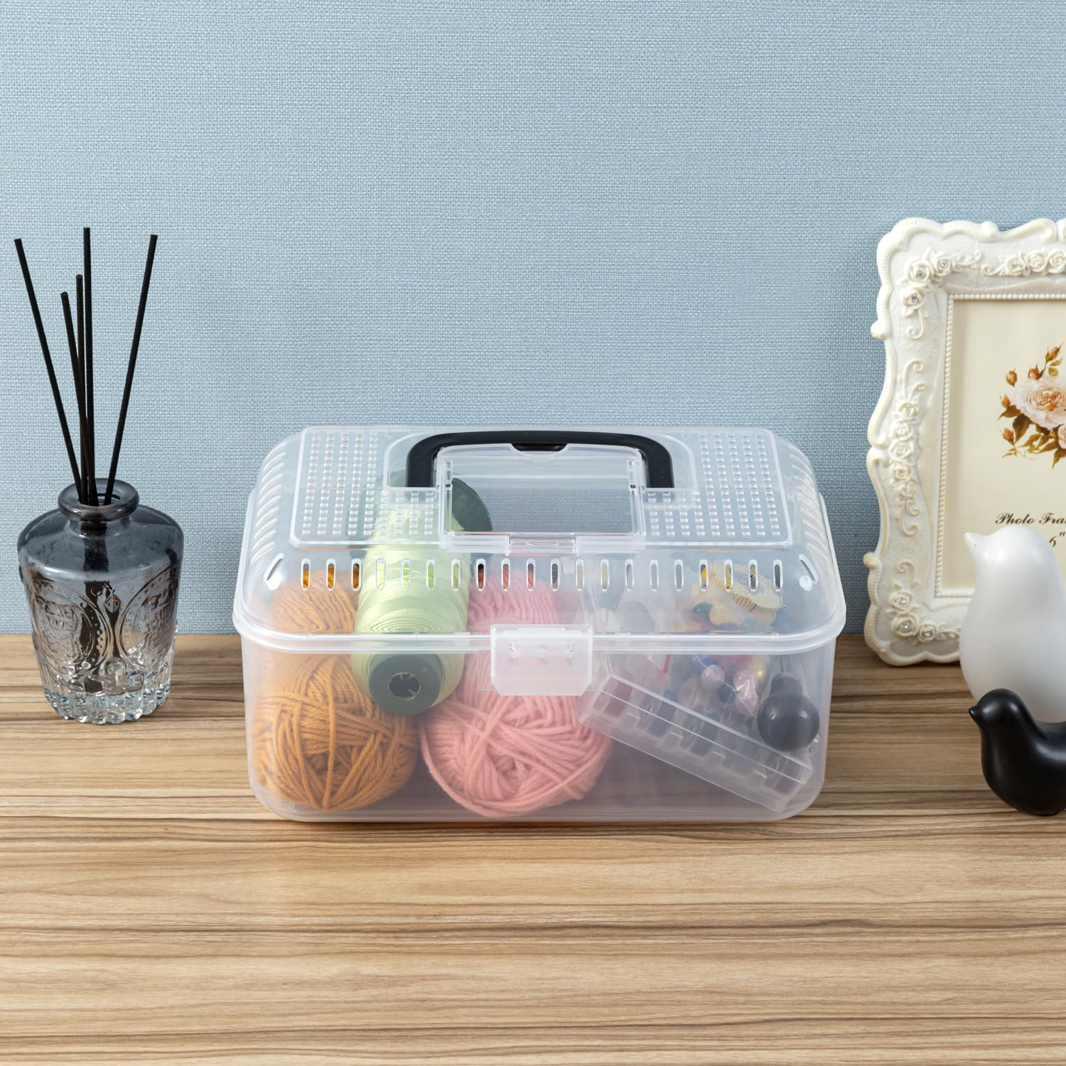 MyGift reptile carrier terrarium travel-ready setup in compact enclosure