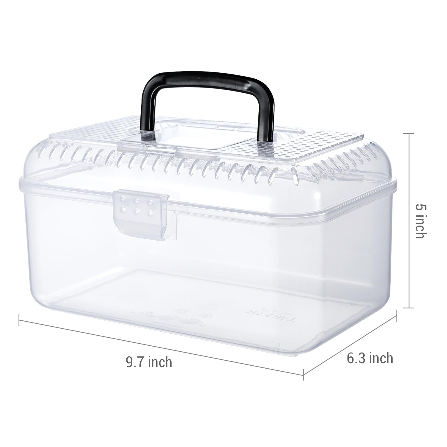 MyGift reptile carrier terrarium close-up ventilation holes enhance air flow