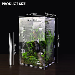 MYGIIKAKA acrylic terrarium with clamshell lid for simple access and feeding