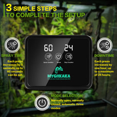 360° nozzles on MYGIIKAKA Reptile Mister for even coverage.