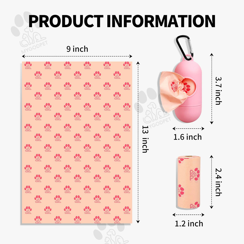 MYGODPET epi-biodegradable poop bags keep waste sealed and eco-friendly.