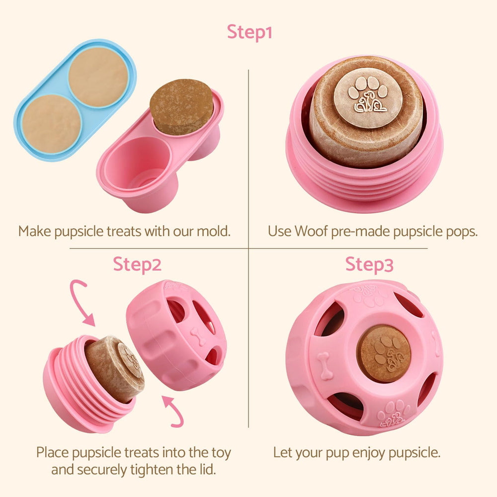 MYGODPET Pupsicles-compatible tray supports Woof Pupsicle refills for quick frozen treats.