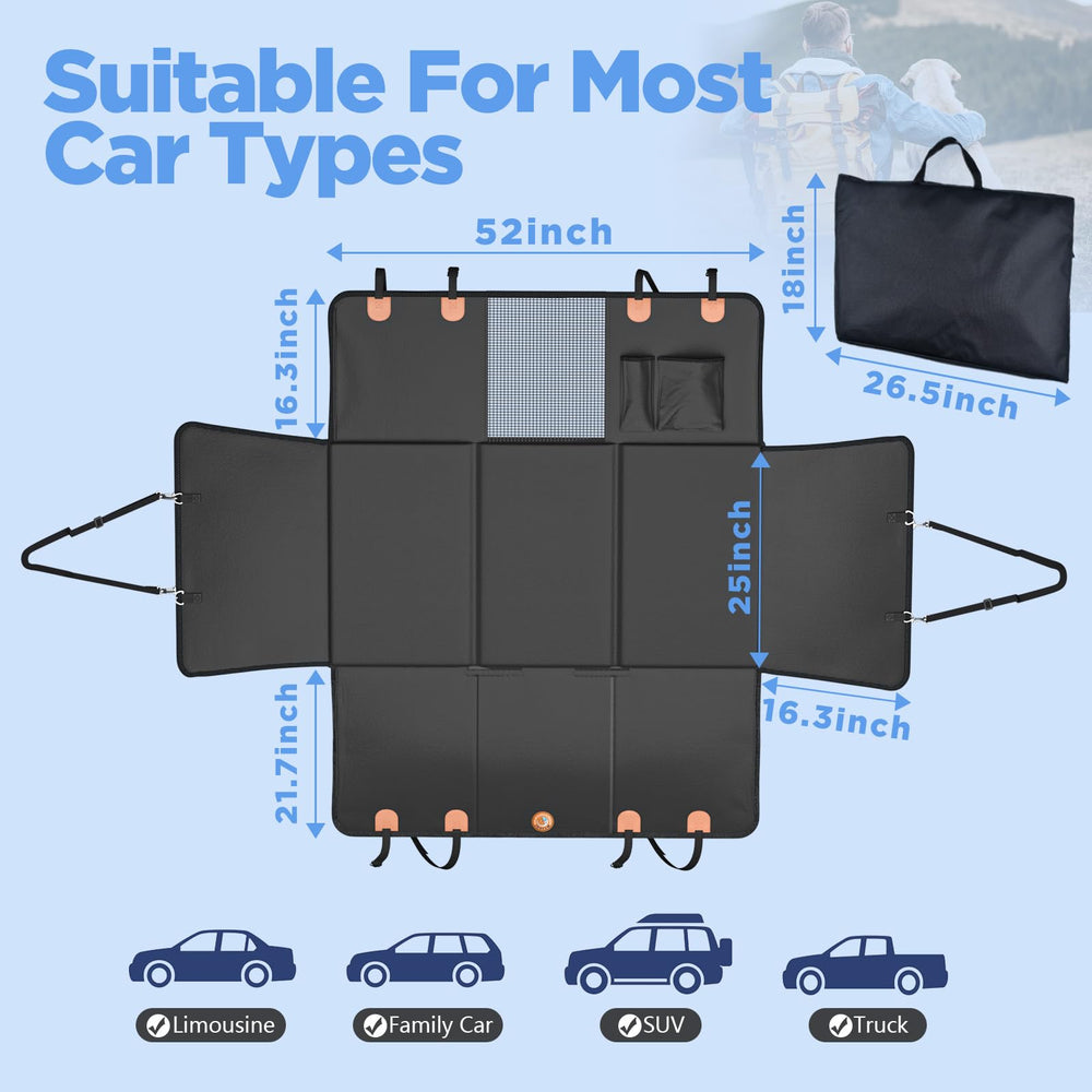 MYJAQI back-seat-extender-safety-belt ensures secure attachment during rides.