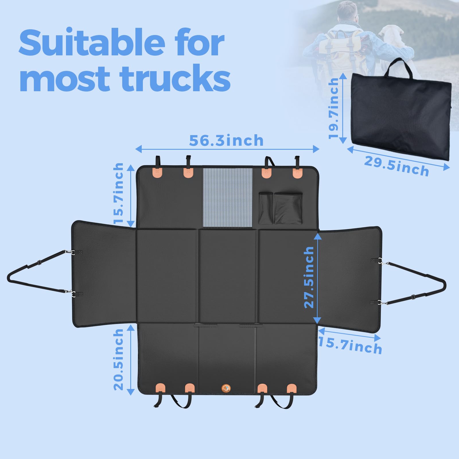 MYJAQI large storage pockets keep water bottles, toys, and snacks organized.