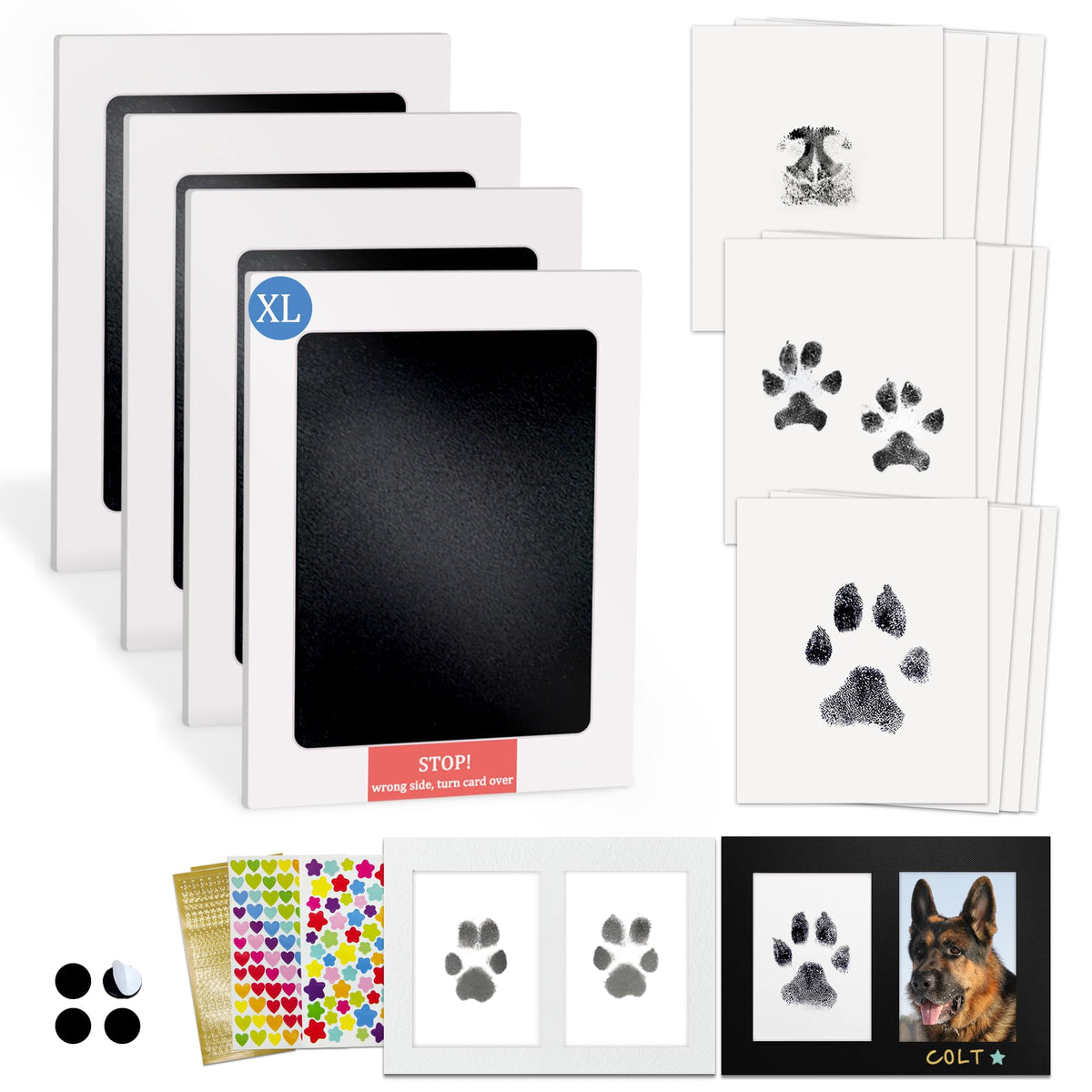MYPAWLETS inkless paw print pad captures clean prints with no ink on paws for safe use.