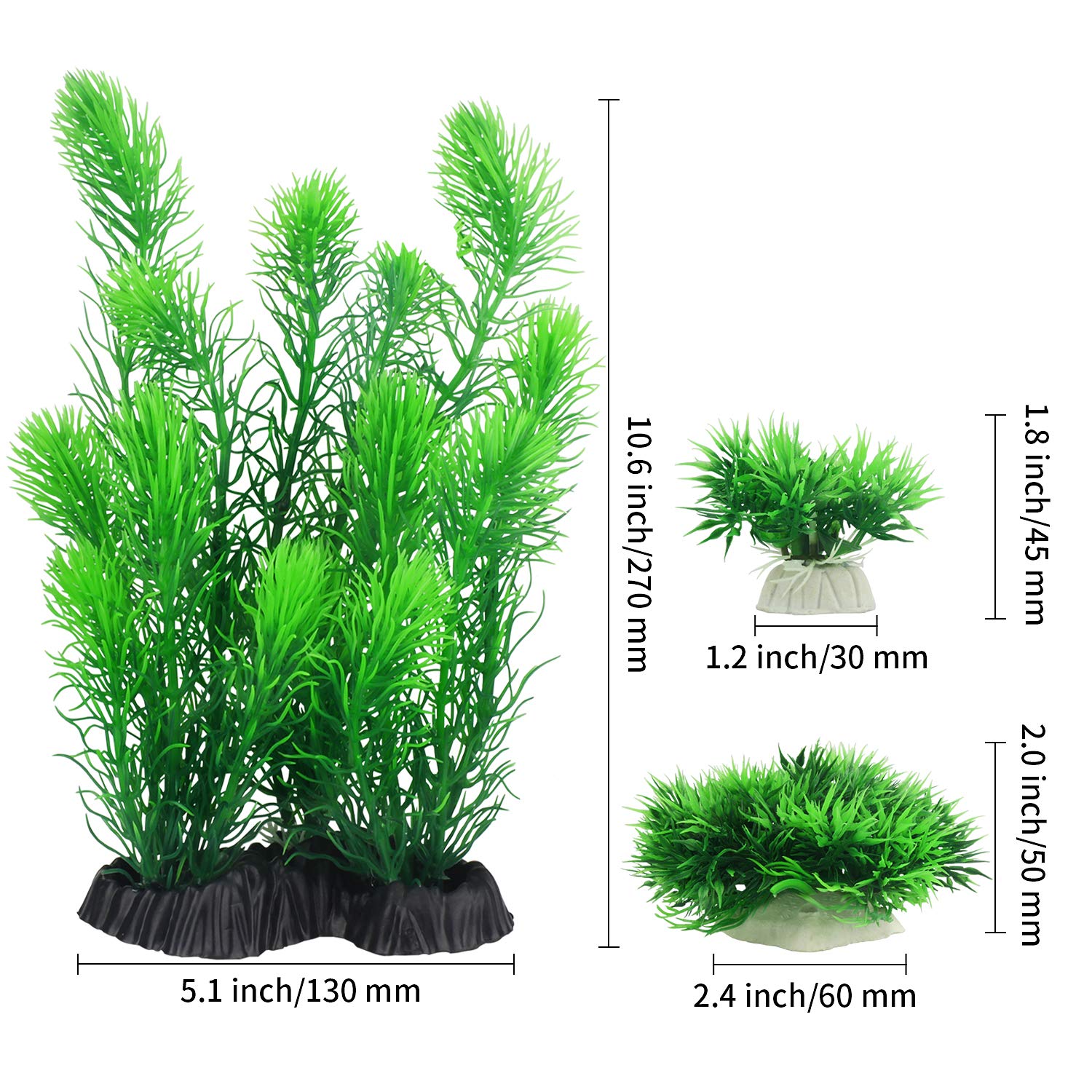 MyLifeUNIT aquarium plants varied sizes fit 10 to 30 gallon tanks