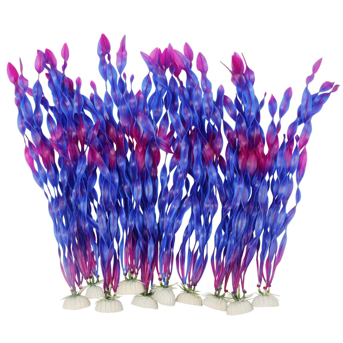 MyLifeUNIT artificial seaweed plants in purple 10pcs for vibrant aquarium decor.