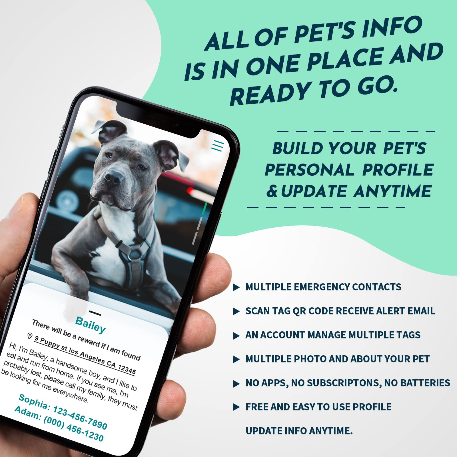MYLUCKTAG location alert email feature notifies owners when the tag is scanned