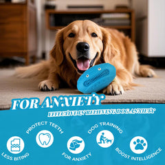 MynePets indestructible chew toy blue large-dog engagement for focused play sessions.