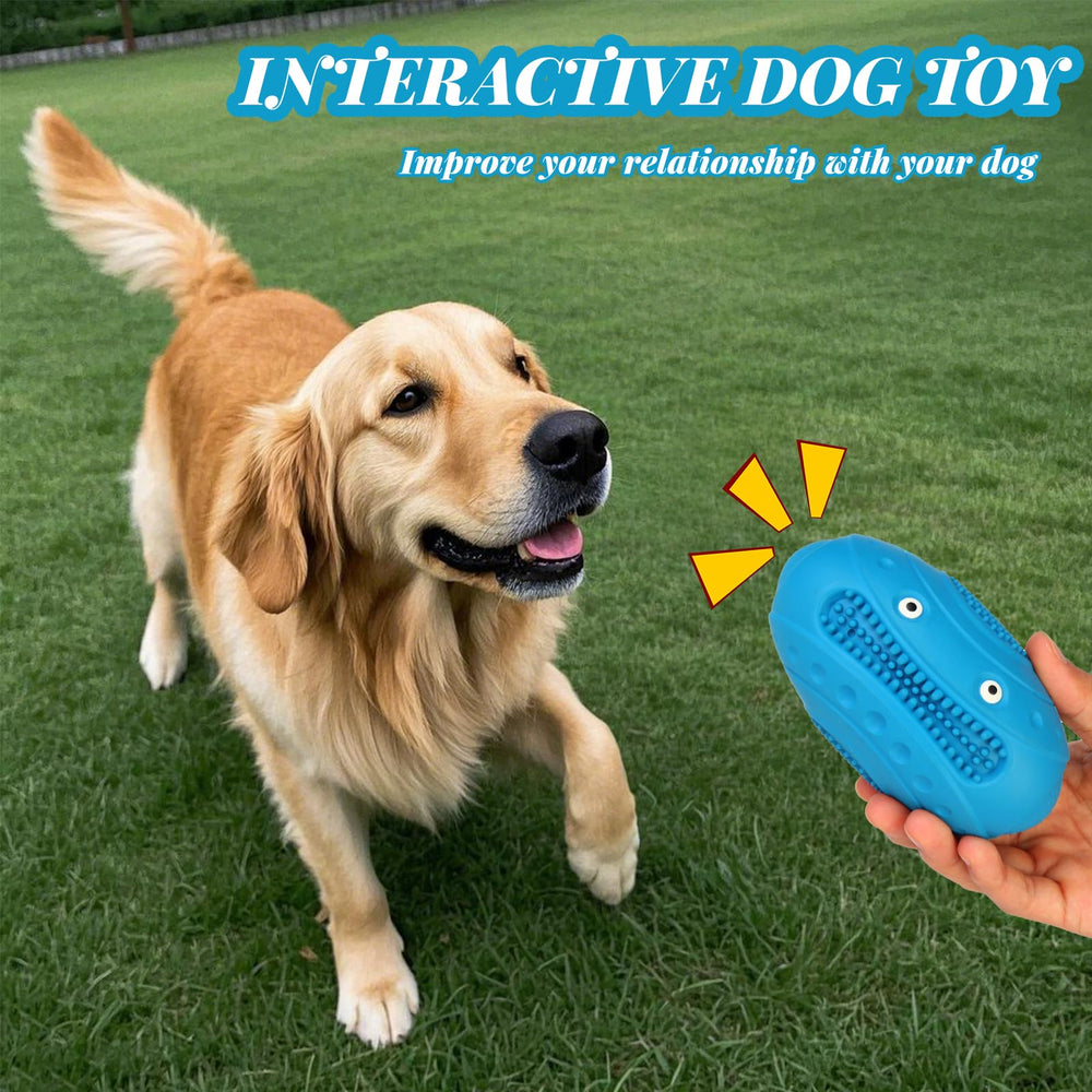 MynePets indestructible chew toy blue large-dog toy ideal for interactive chew sessions.