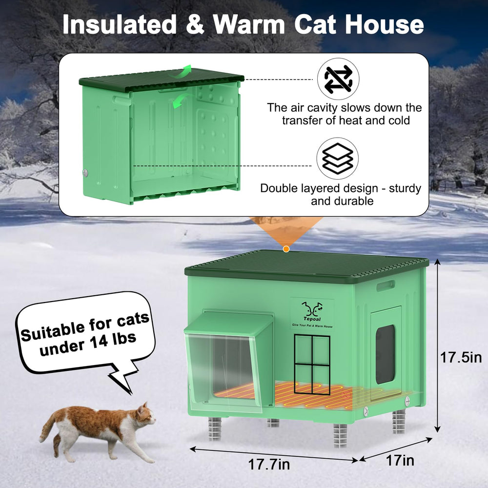 Myodal cat shelter escape door for safe egress