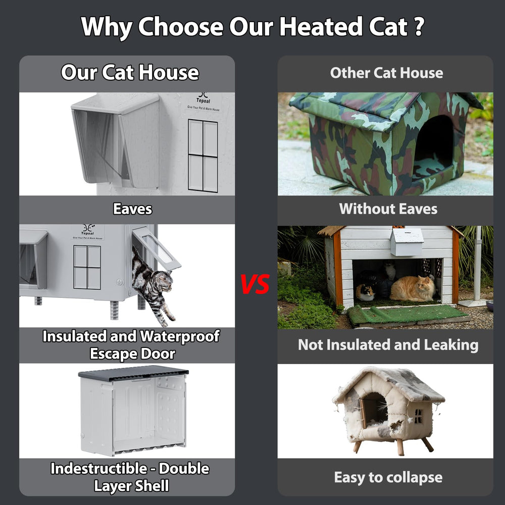 Myodal durable shelter resisting wind, rain, and hail for resting cats
