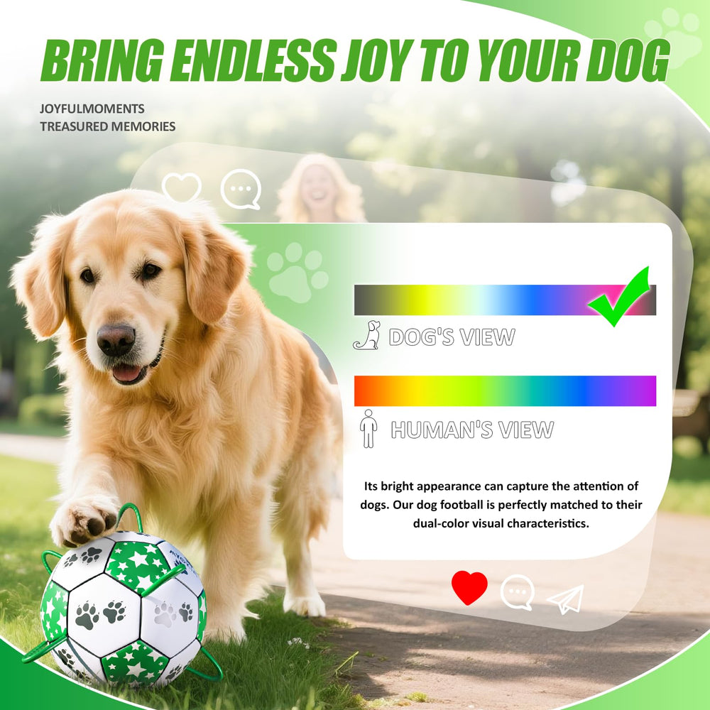 MYOKIA dog ball for tug-of-war and interactive play