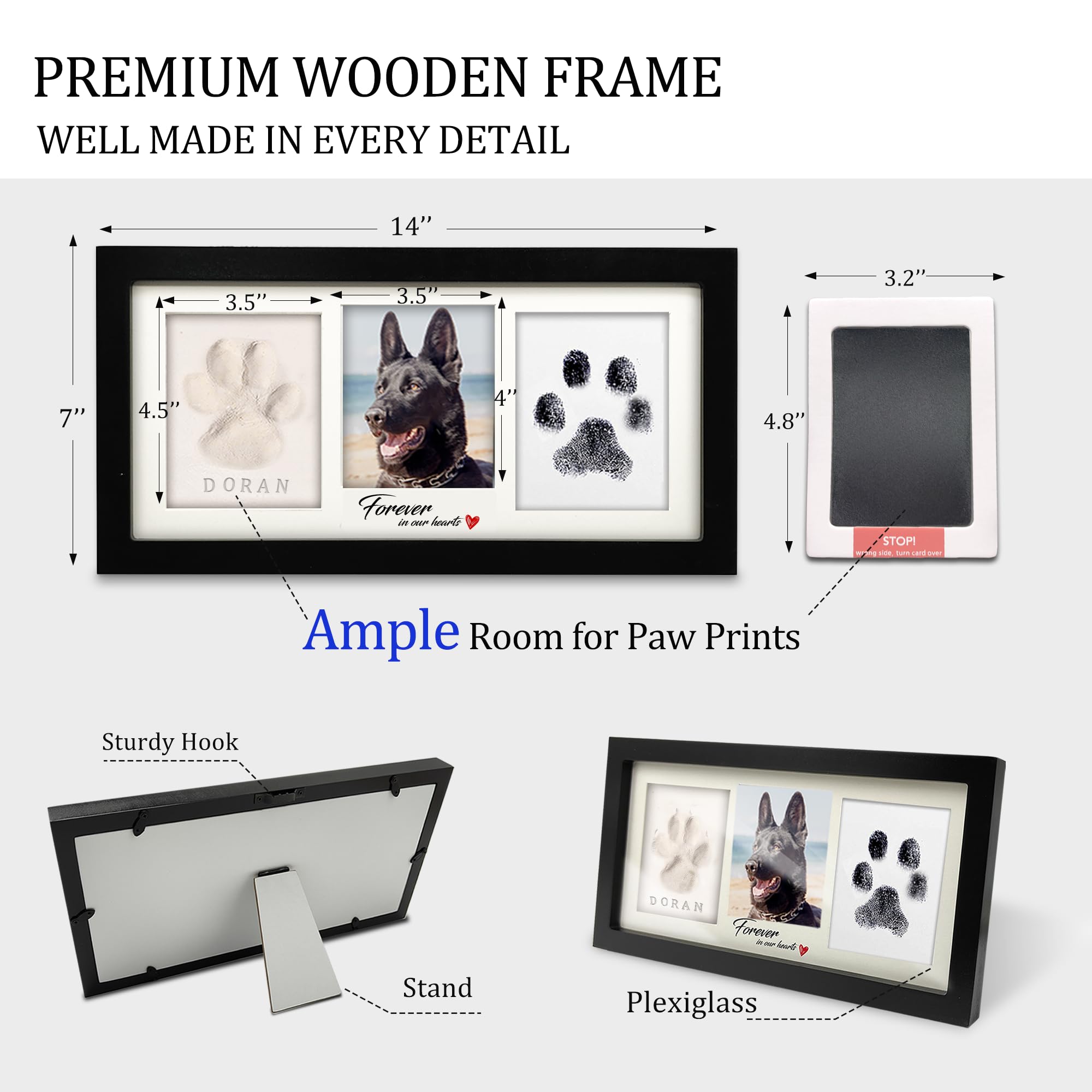 MYPAWLETS clean touch ink pad ensures safe, easy imprints.