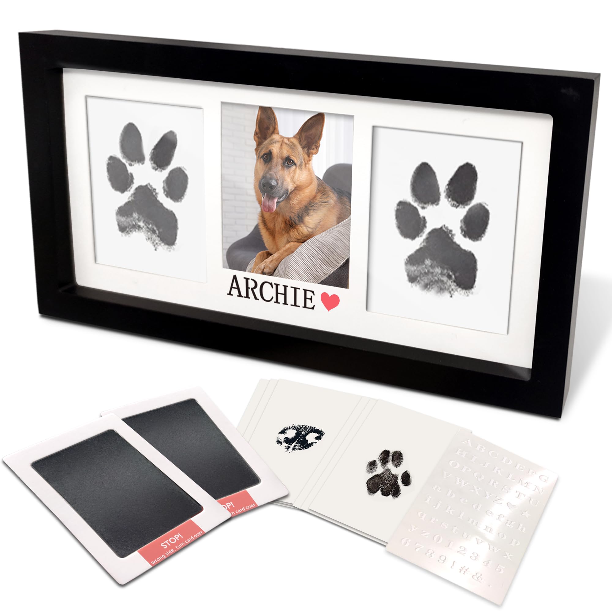 MYPAWLETS extra large paw print frame showcasing pet memory display