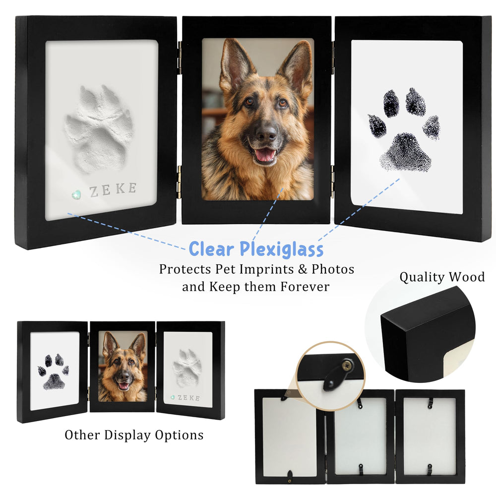 MYPAWLETS gift-ready pet keepsake set in XL black frame