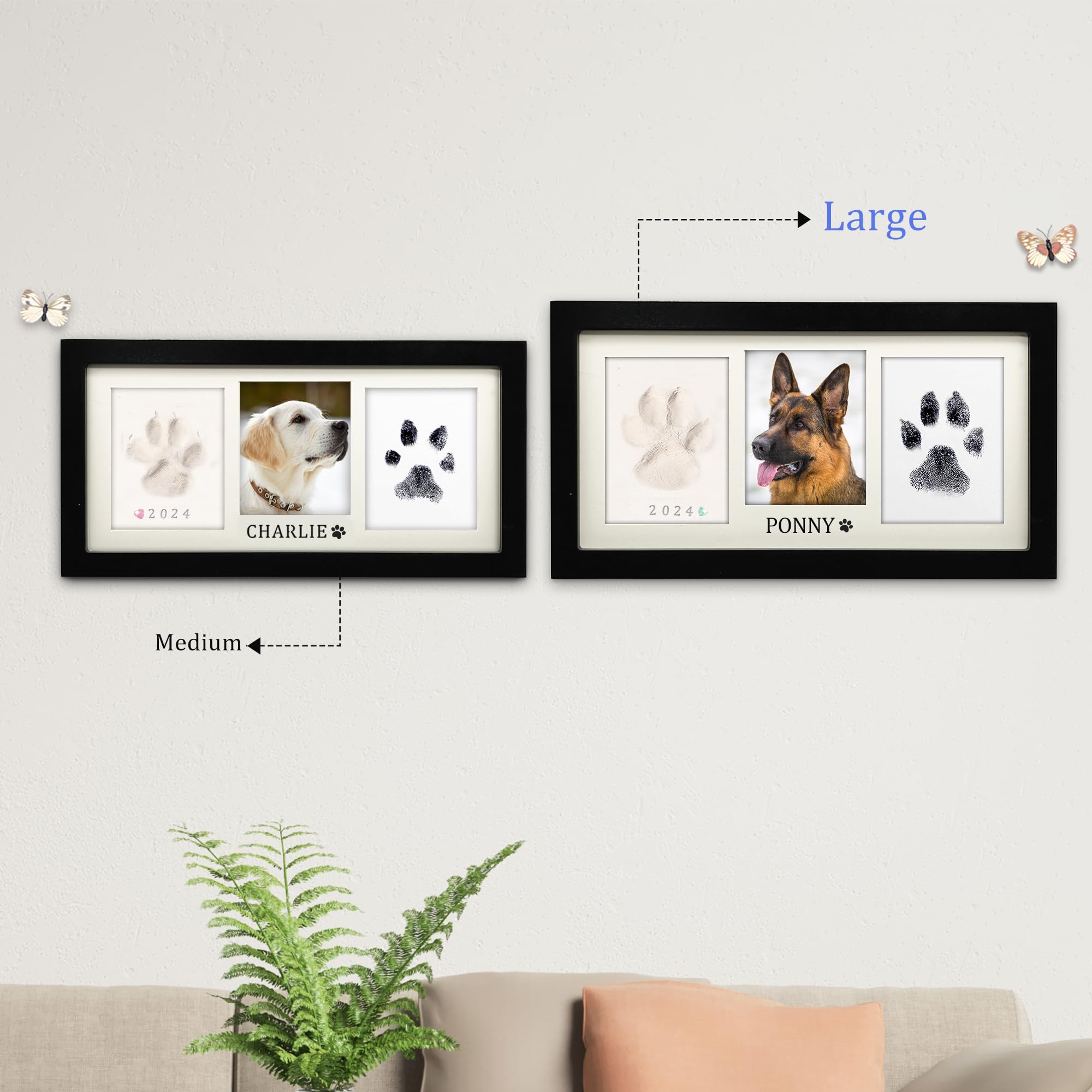 MYPAWLETS paw imprint kit two methods display potential keepsakes