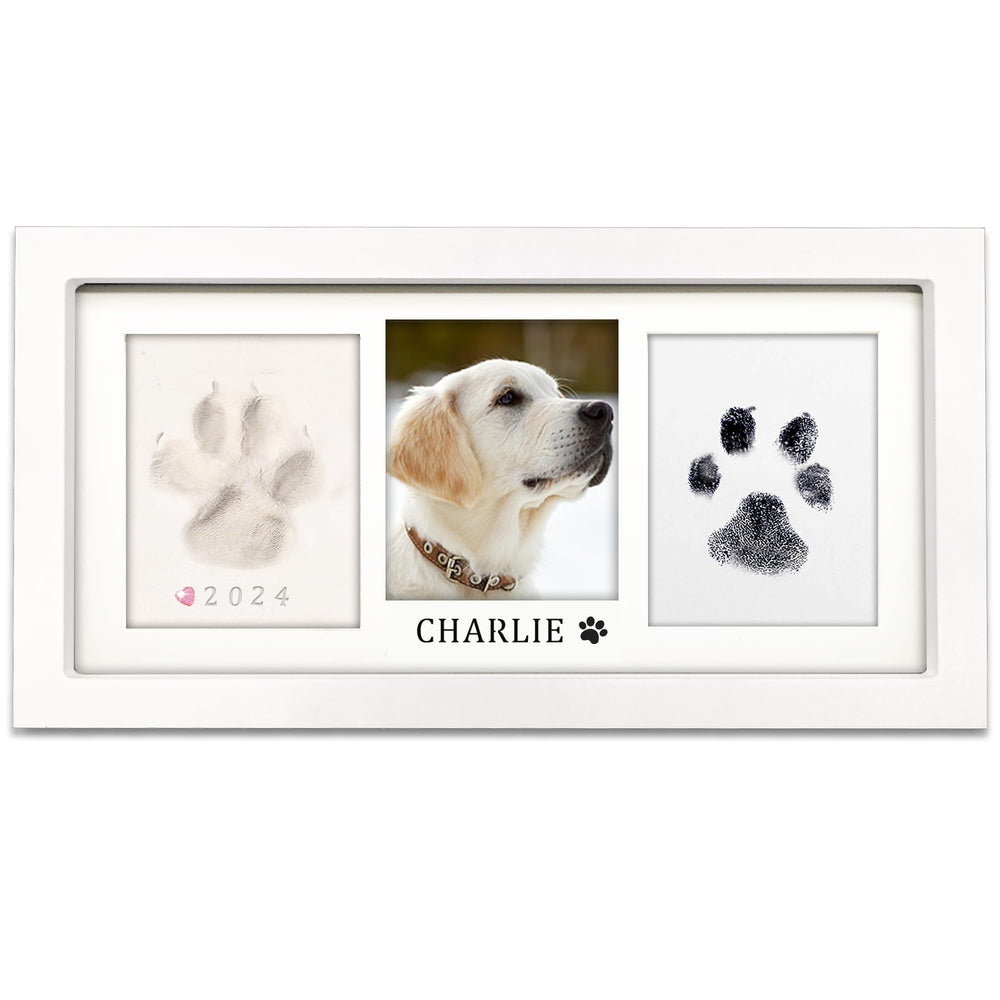 MYPAWLETS Paw Print Frame Kit front view for display-ready memorial
