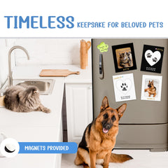 MYPAWLETS paw print frame magnets keep memories on the fridge.